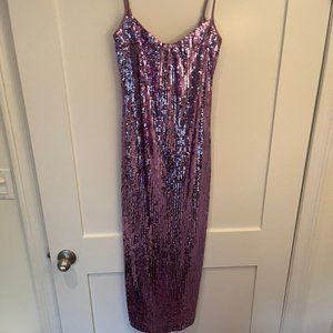 Pink Glitter Galvan Dress